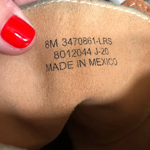 Frye Lace Up Tan Leather Boots women’s Sz 8 - Picture 13 of 14